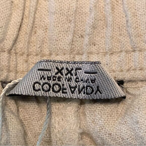 LINEN SHORTS Women’s XXL Cream Pull String Elastic Waist Pockets 30% Linen. - Picture 9 of 14